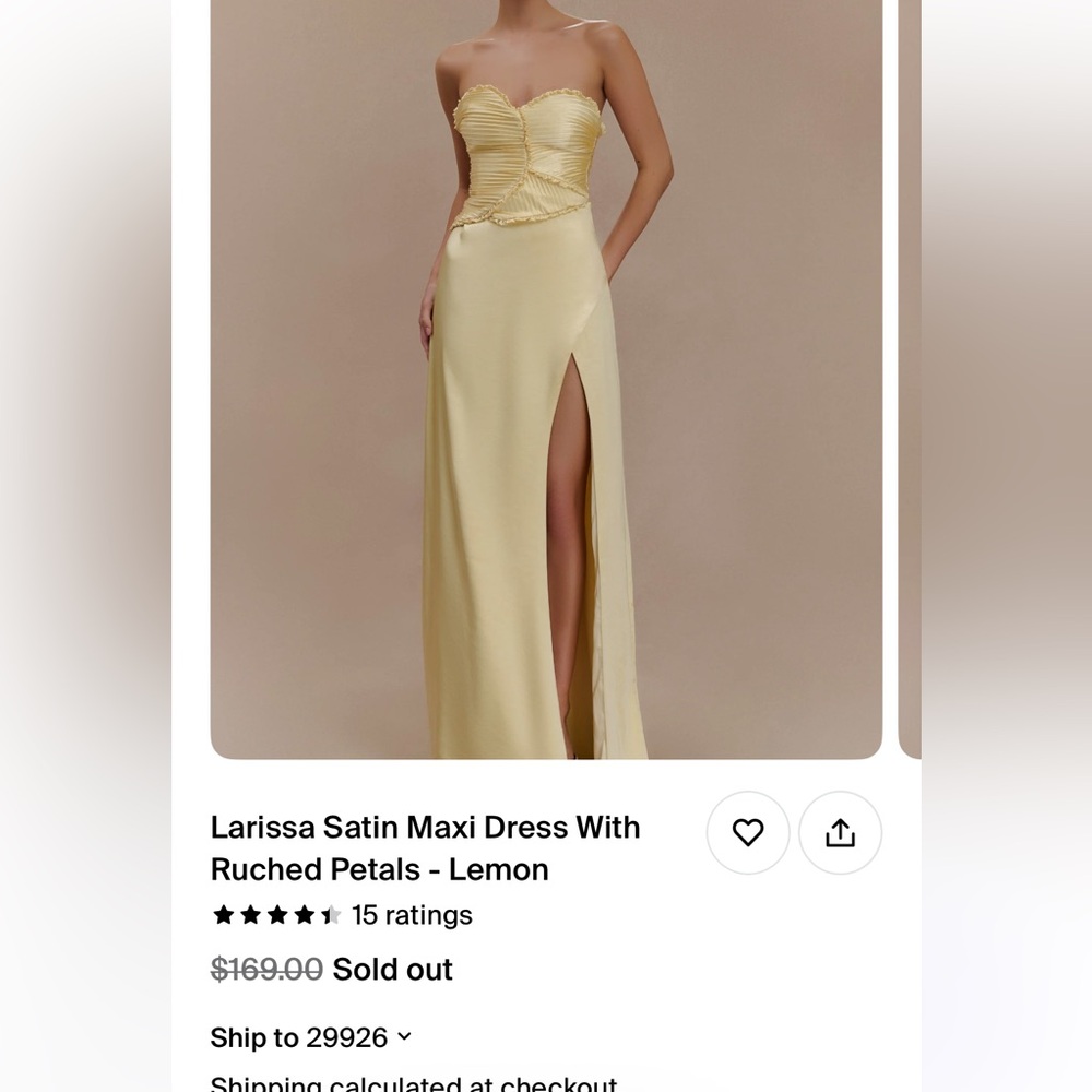 Meshki Larissa Satin Maxi Dress - Small